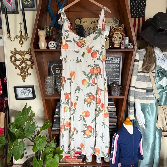 Cider - Fruit Knotted Split Midi Dress - size large - Picture 3 of 7